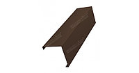 Декоративная накладка на столб угловая 0,5 Quarzit PRO Matt RAL 8017 шоколад