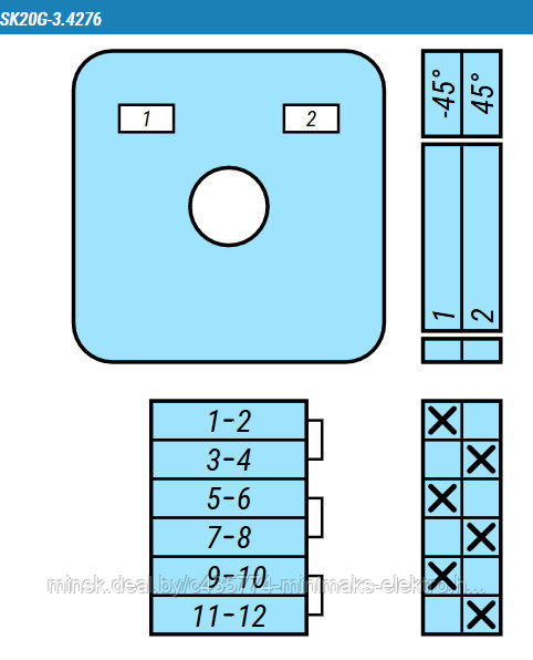 Выключатель SK20G-3.4276\P03 схема 1-2
