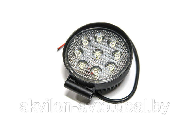 AE27R-9LED-55HC Фара доп. (рабочая) круглая, направленный свет, 9 диодов 27W (115х55х142) LED 12/24V - фото 1 - id-p112844643