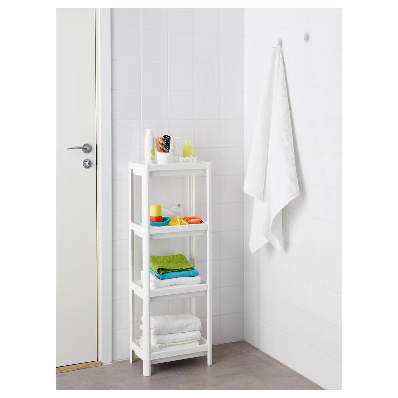 IKEA/ ВЕСКЕН Стеллаж, белый 36x23x100 см - фото 3 - id-p131528033