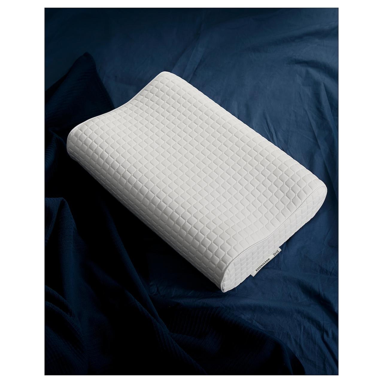 IKEA/ РОЗЕНСКЭРМ Эргономичная подушка для сна на боку, спине 33x50 см - фото 3 - id-p131528116
