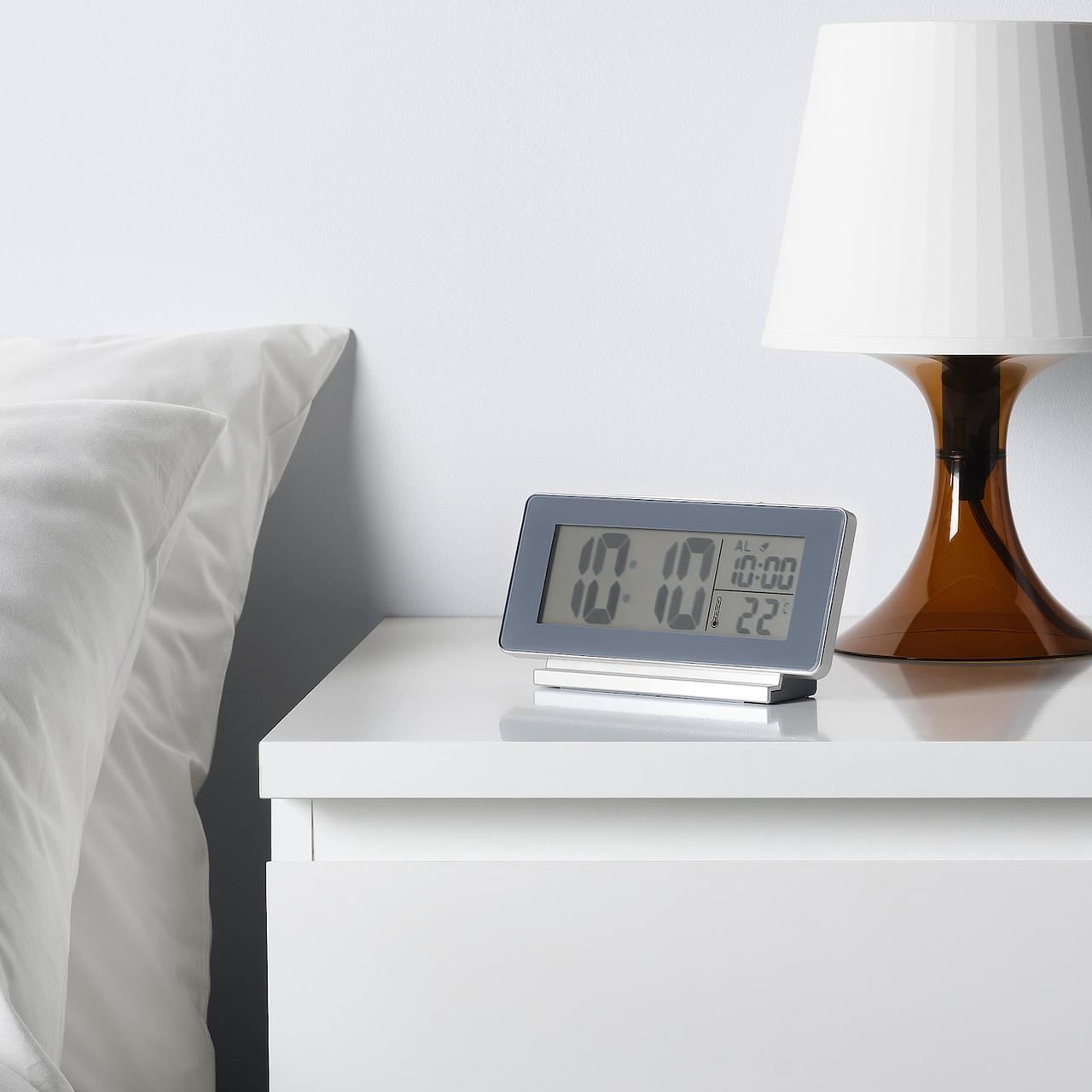 IKEA/ ФИЛЬМИС Часы/термометр/будильник, серый - фото 2 - id-p131529293