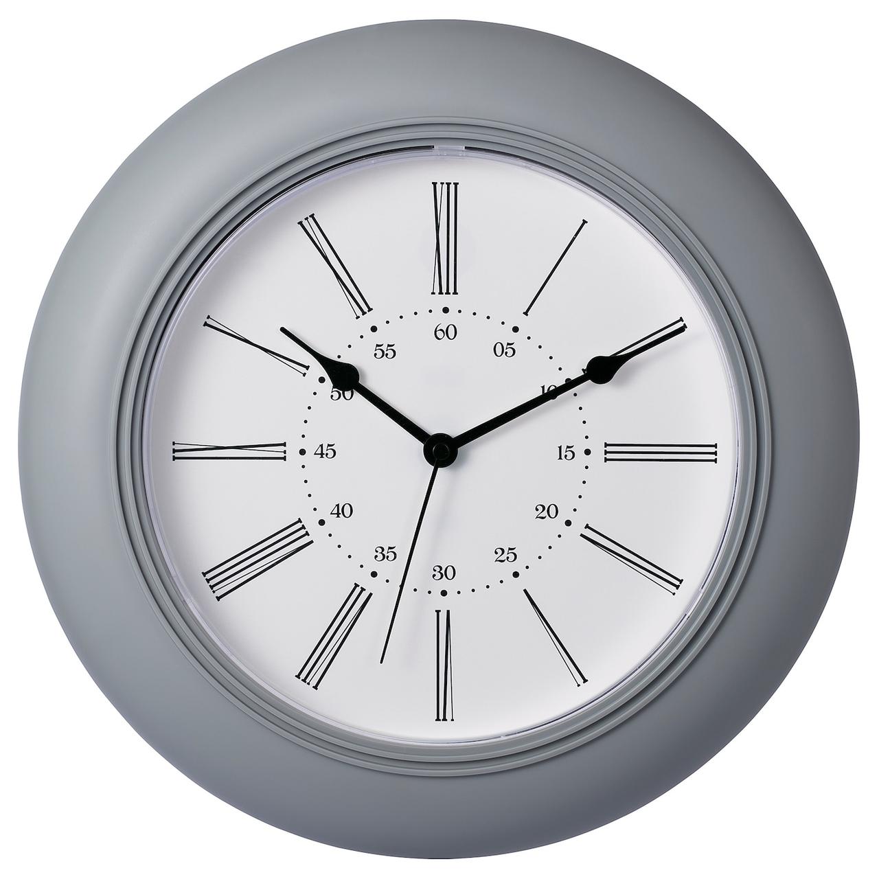 IKEA/  СКАЙРОН Настенные часы, серый30 см