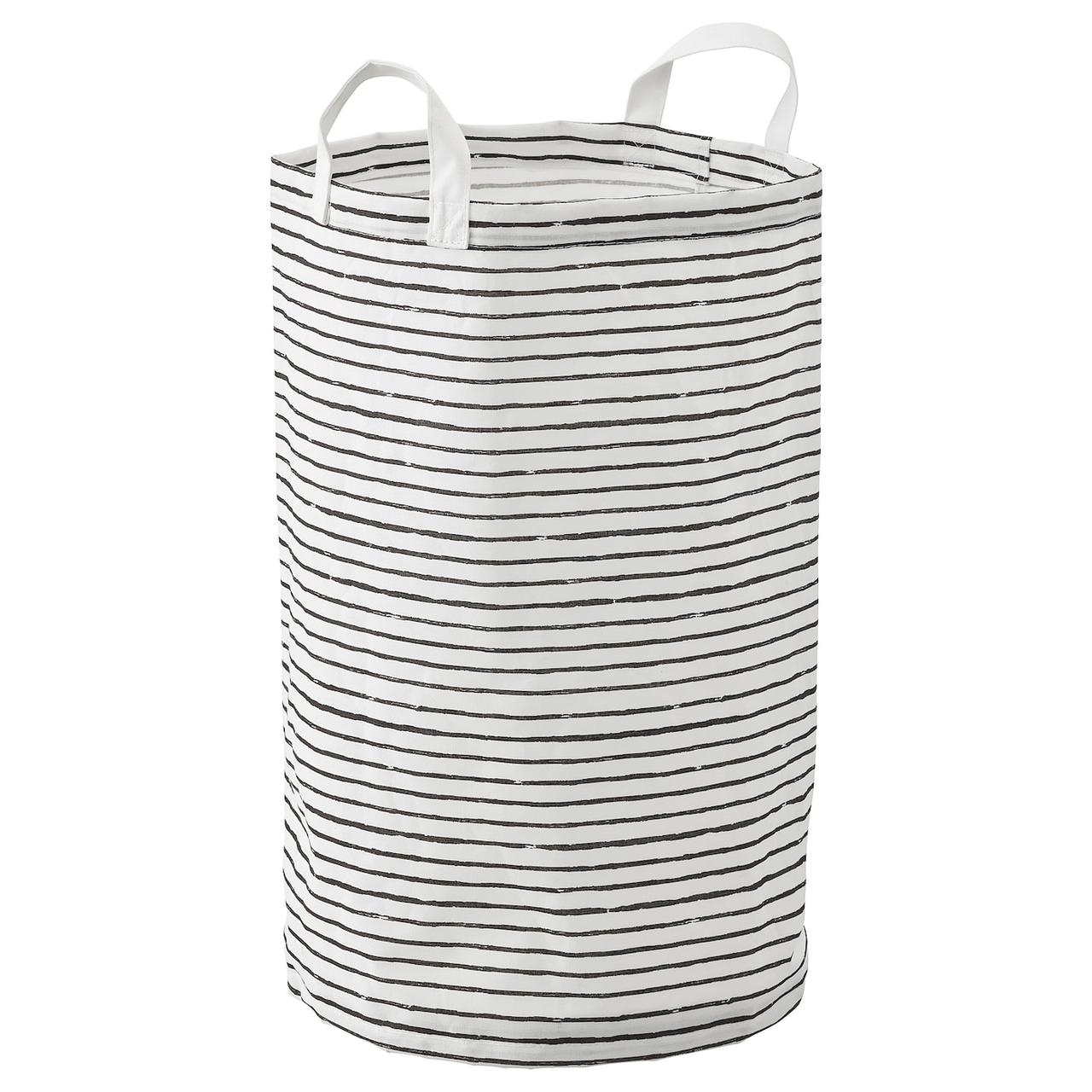 IKEA/  КЛУНКА Мешок для белья, белый, черный60 л, фото 1