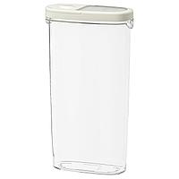 IKEA/  ИКЕА 365+ Контейнер+крышка д/сухих продуктов, прозрачный, белый2.3 л