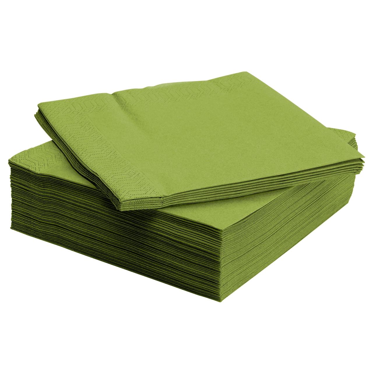 IKEA/ ФАНТАСТИСК Салфетка бумажная, классический зеленый40x40 см  50шт