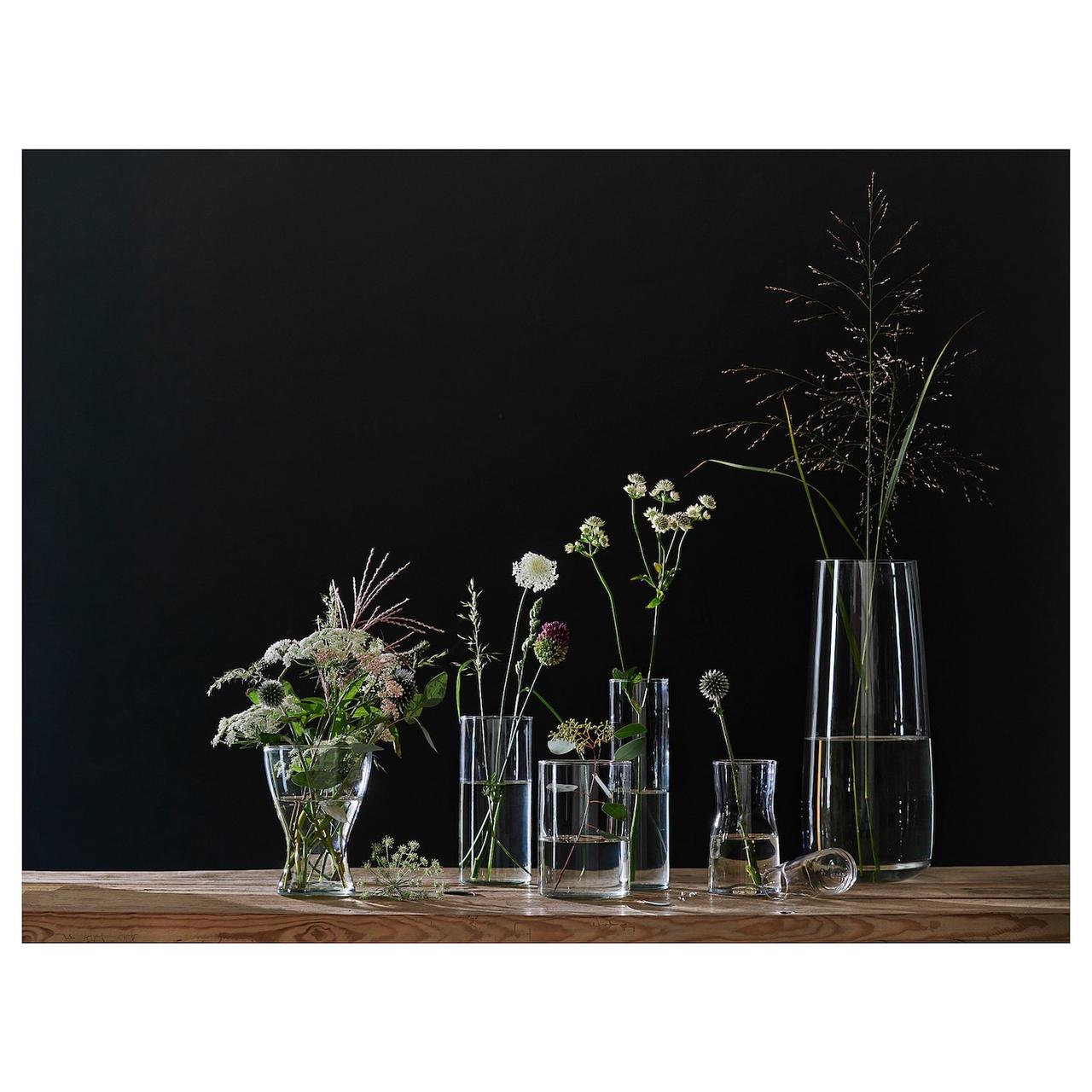 IKEA/ ЦИЛИНДР Набор ваз,3 штуки, прозрачное стекло - фото 4 - id-p131529731