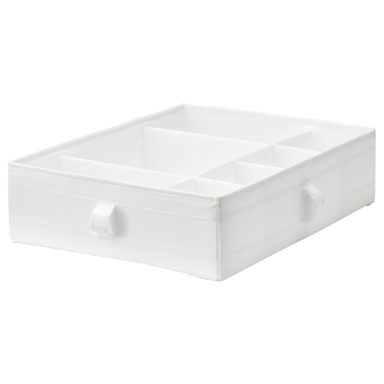 IKEA/ СКУББ Ящик с отделениями, белый44x34x11 см