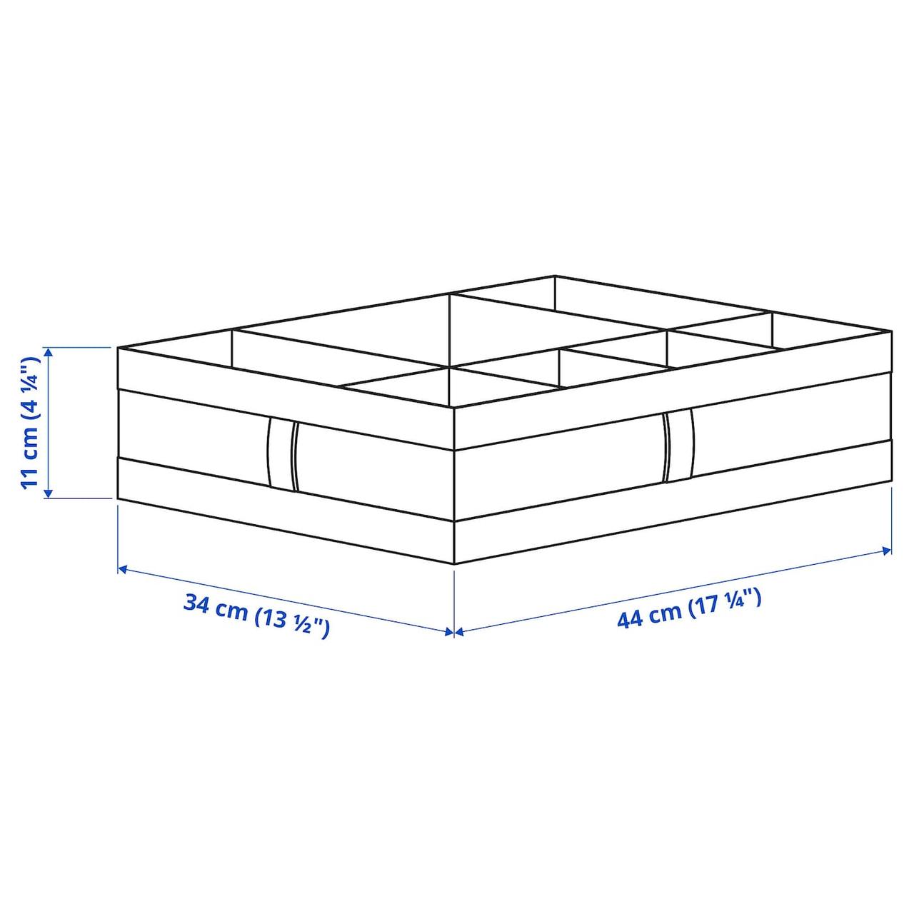 IKEA/ СКУББ Ящик с отделениями, белый44x34x11 см - фото 6 - id-p131528621