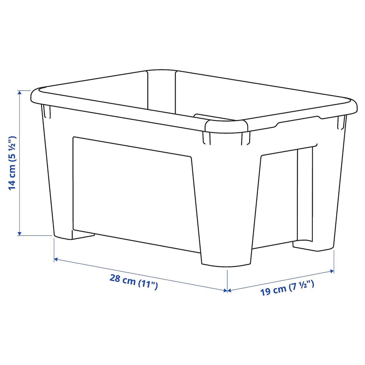 IKEA/ САМЛА Контейнер, прозрачный28x19x14 см/5 л - фото 6 - id-p131532131