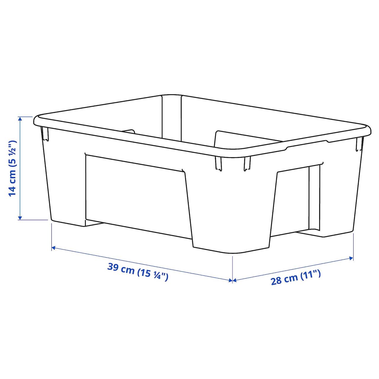 IKEA/ САМЛА Контейнер, прозрачный39x28x14 см/11 л - фото 8 - id-p131532132