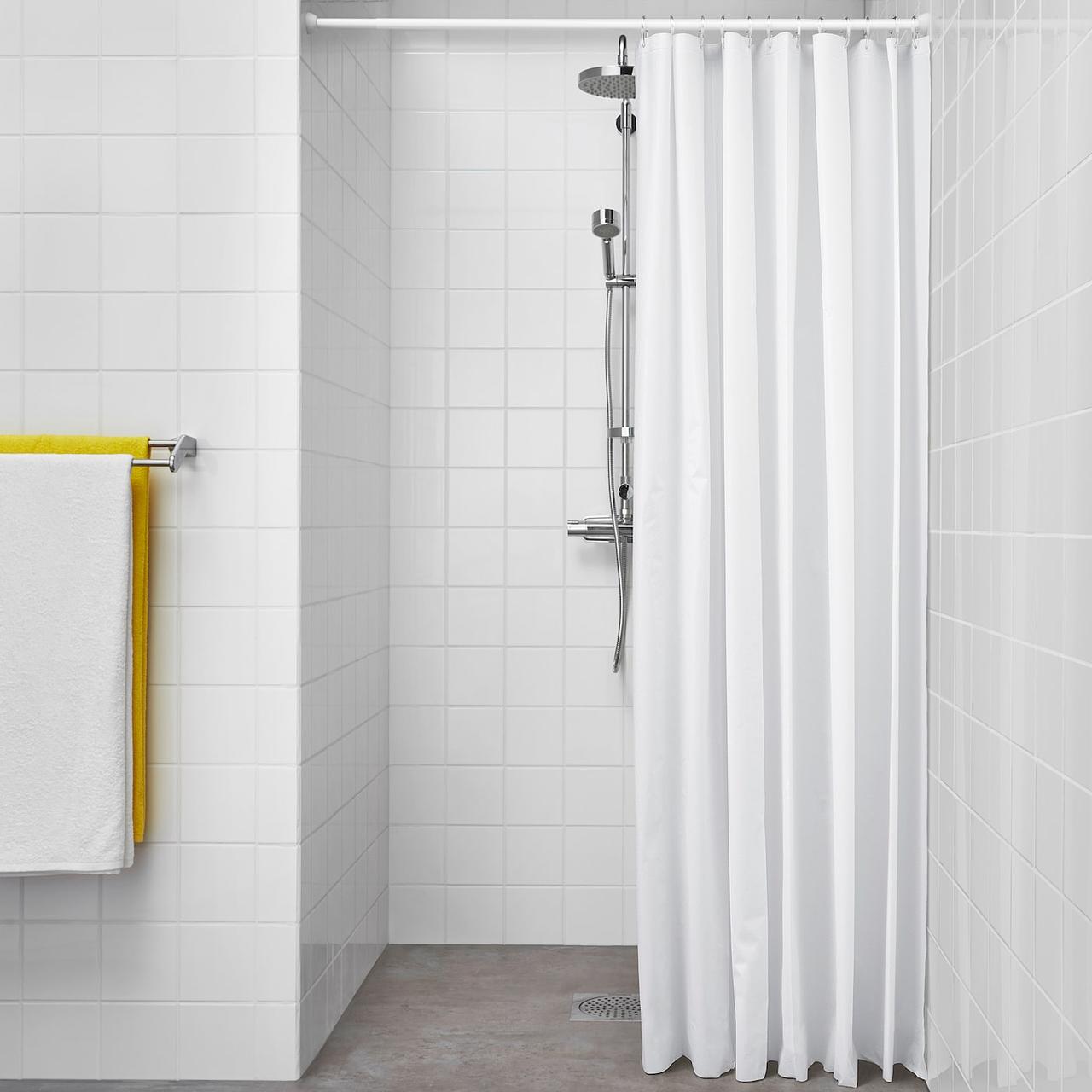IKEA/ БЬЕРСЕН Штора для ванной, белый180x200 см - фото 4 - id-p131528734