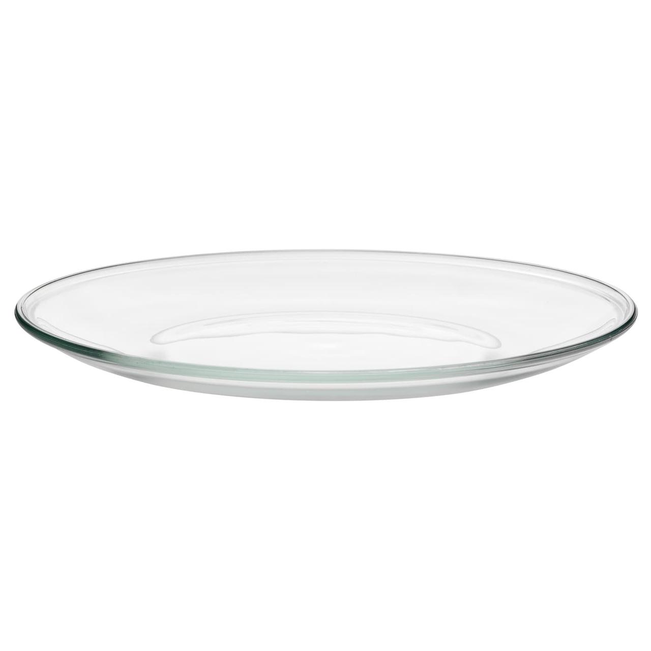 ОППЕН Тарелка, прозрачное стекло23 см