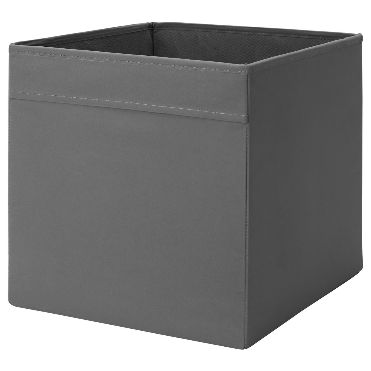 IKEA/ ДРЕНА Коробка, темно-серый33x38x33 см, фото 1