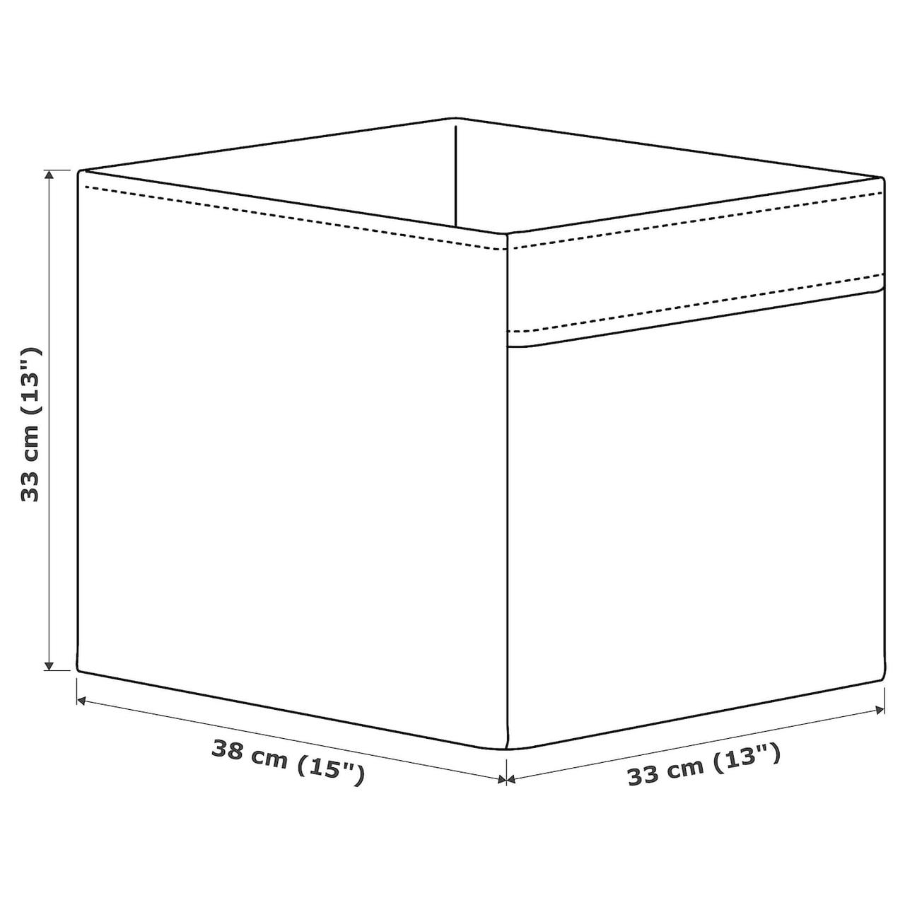 IKEA/ ДРЕНА Коробка, темно-серый33x38x33 см - фото 5 - id-p131535594