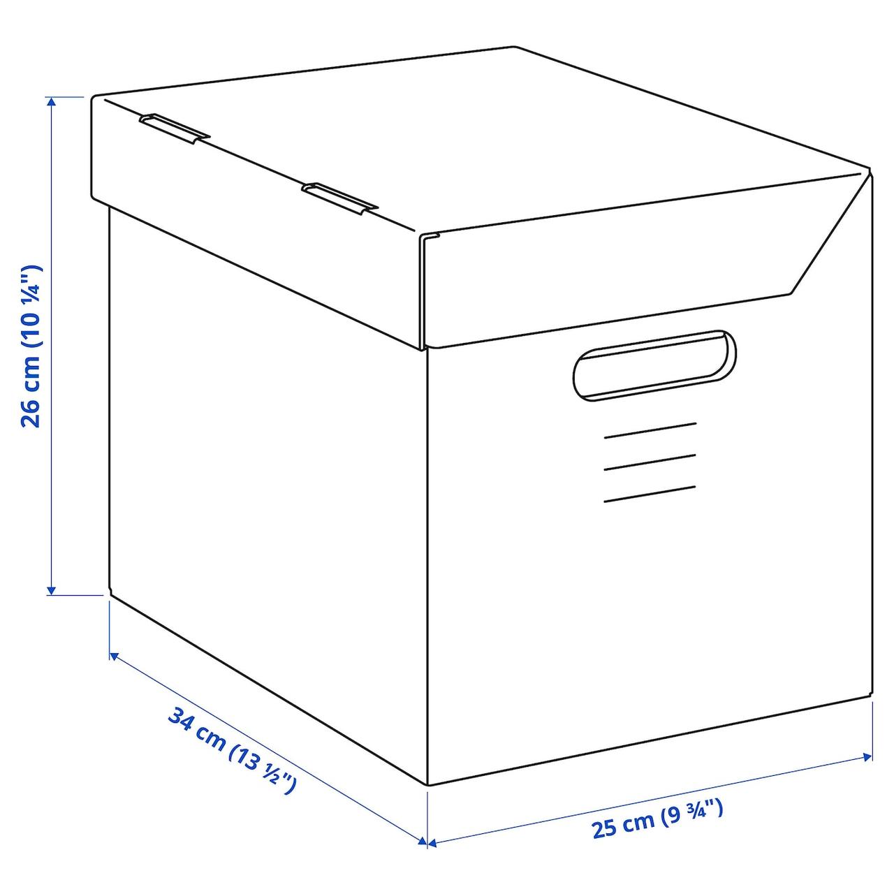 IKEA/ ПАППИС Коробка с крышкой, коричневый25x34x26 см - фото 4 - id-p131528839