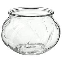 IKEA/ ВИЛЬЕСТАРК ваза ,прозрачное стекло 8см