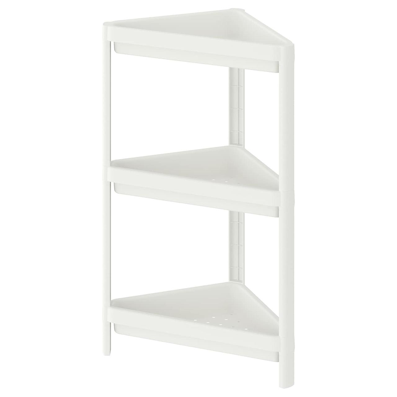 IKEA/ ВЕСКЕН Стеллаж угловой, белый33x33x71 см