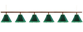 Светильник для бильярдных столов Классика 6 плафонов штанга дерево