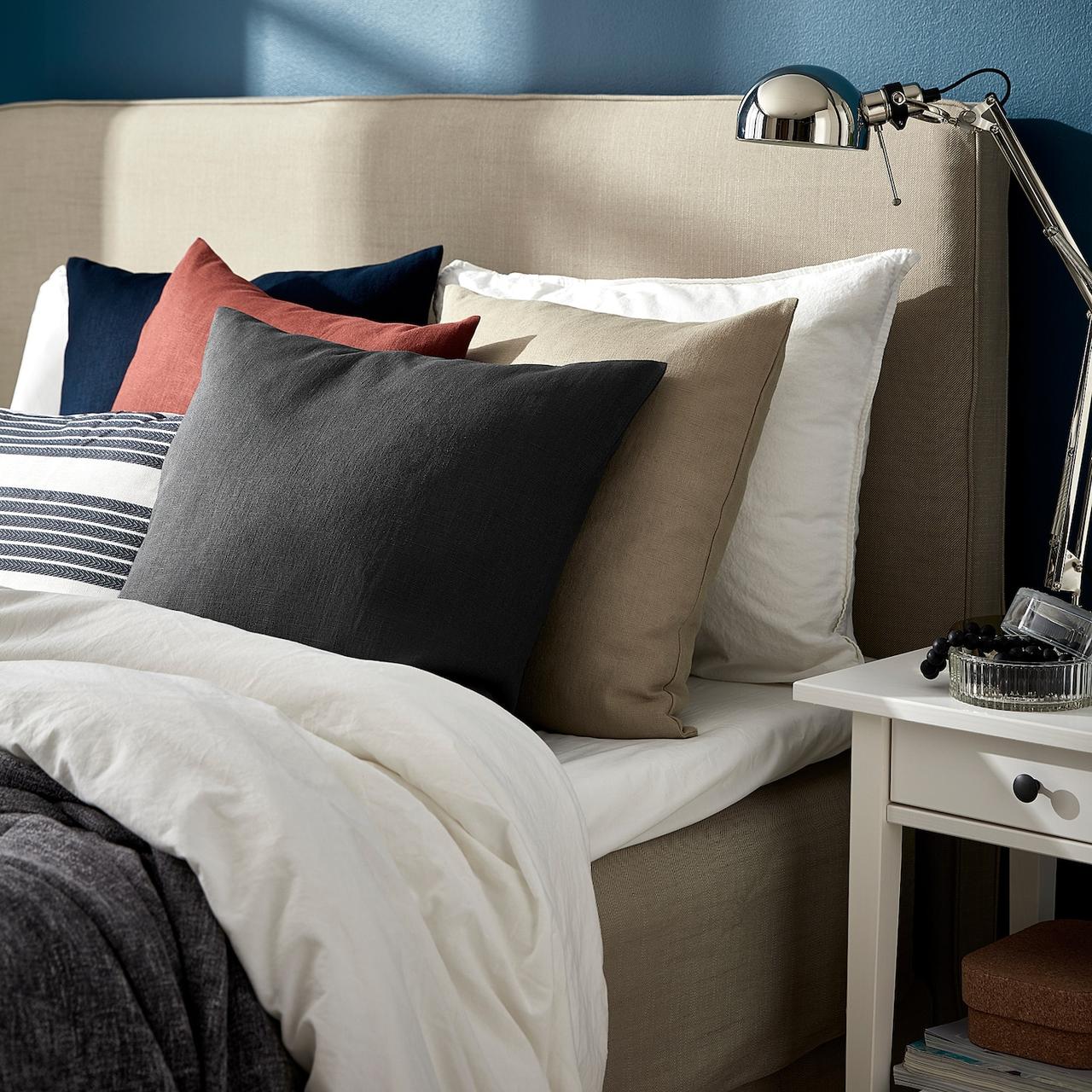 IKEA/ ВИГДИС Чехол на подушку, черно-серый50x50 см - фото 4 - id-p131536893