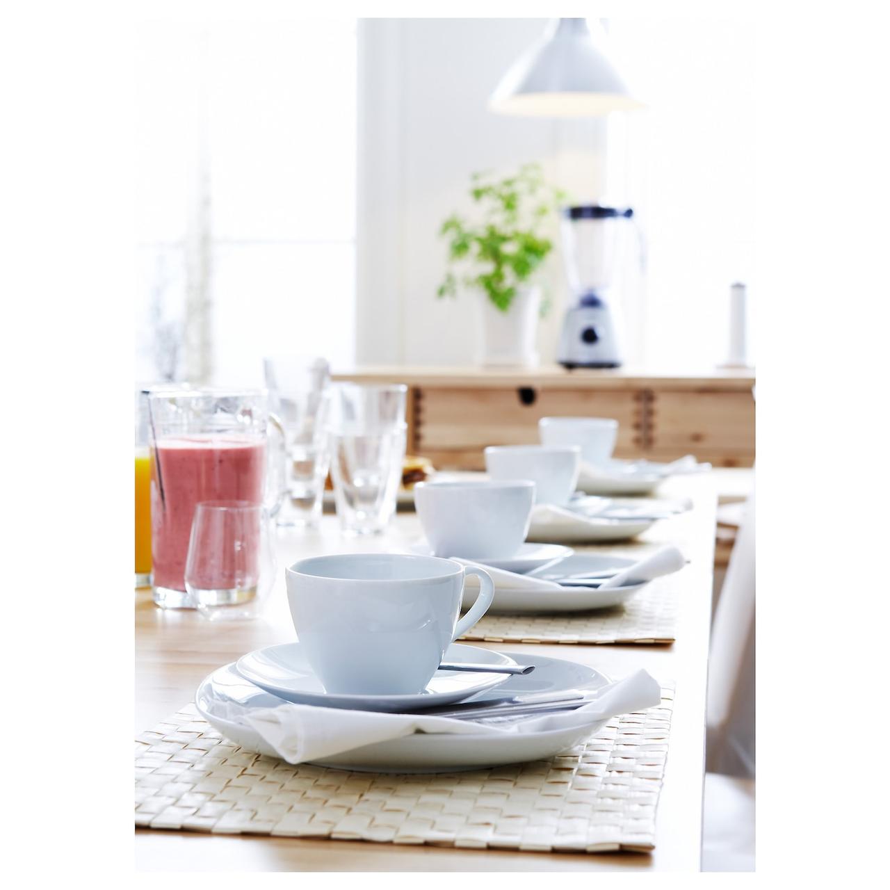 IKEA/ ВЭРДЕРА Чашка кофейная с блюдцем, белый200 мл - фото 5 - id-p131535872