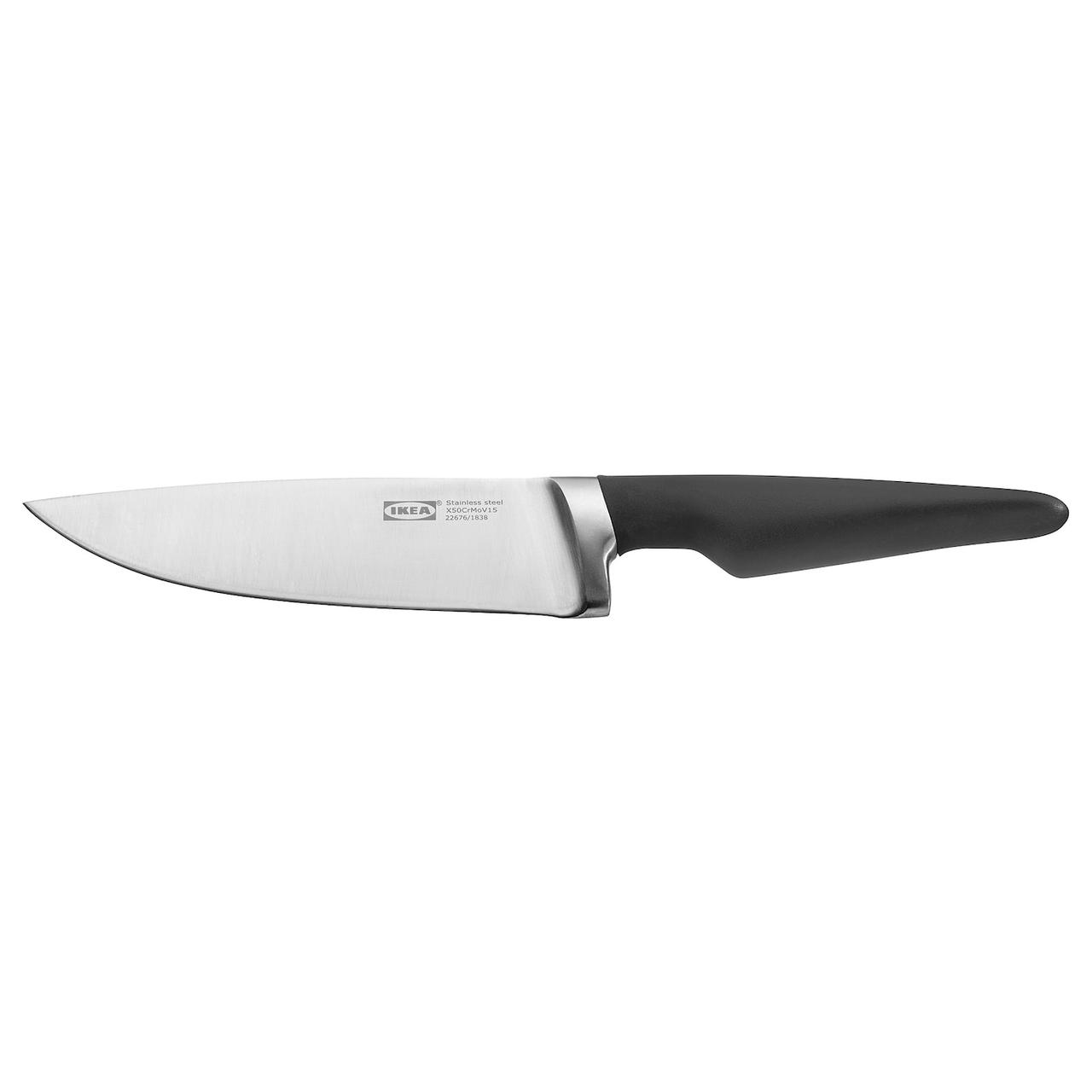 IKEA/  ВЕРДА Нож поварской, черный17 см
