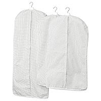 IKEA/ СТУК Чехол для одежды, 3 штуки, белый/серый