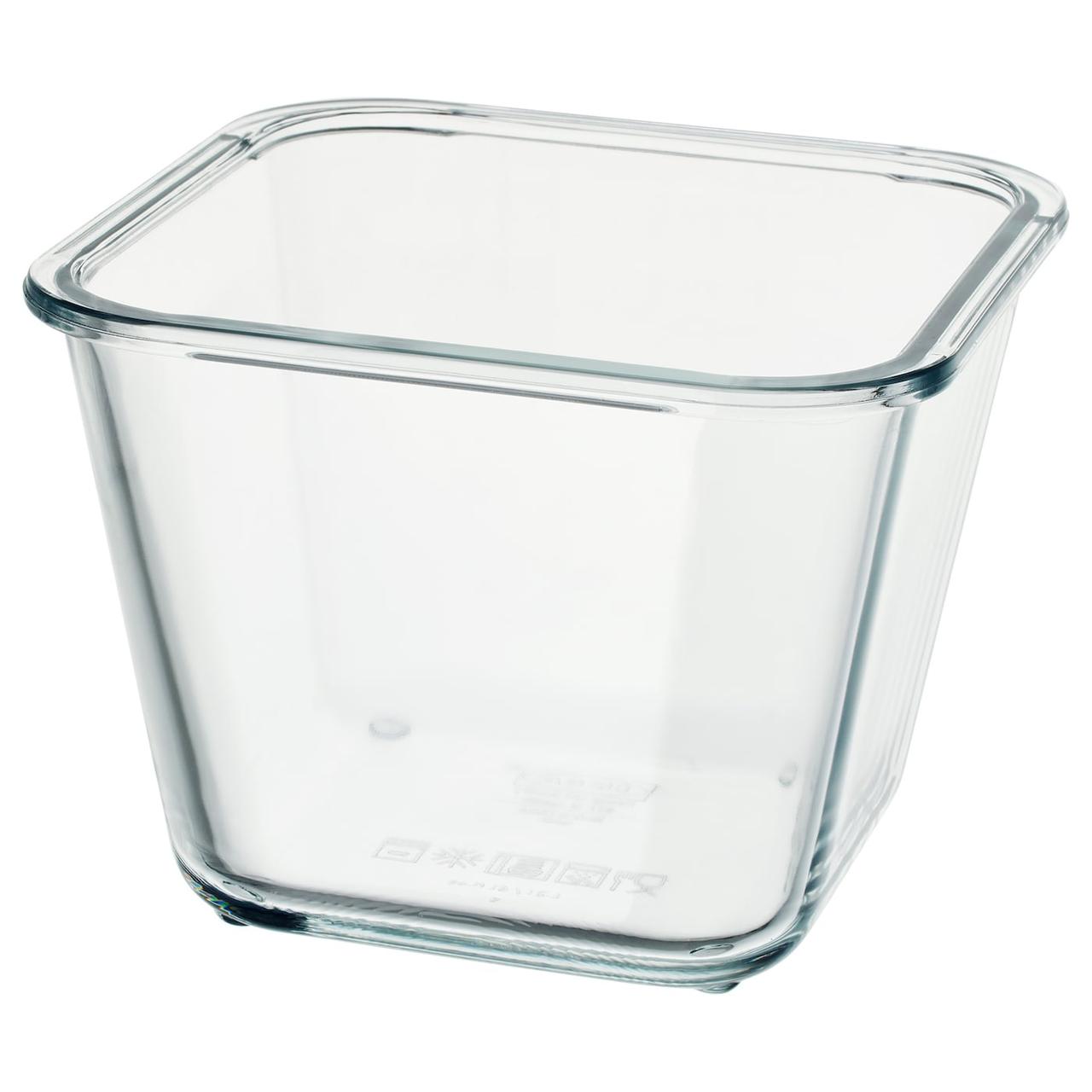 IKEA/ ИКЕА 365+ Контейнер для продуктов, четырехугольной формы, стекло1.2 л