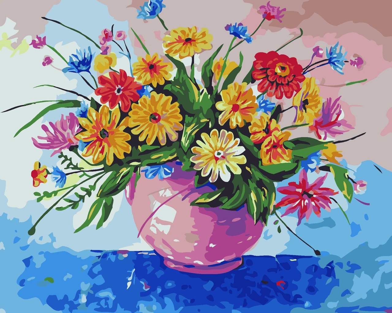 Набор для рисования картины по номерам "Полевые цветы" - фото 1 - id-p131541622