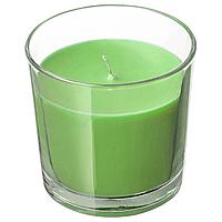 СИНЛИГ ароматическая свеча в стакане,Яблоко и груша, зеленый 9см, фото 1