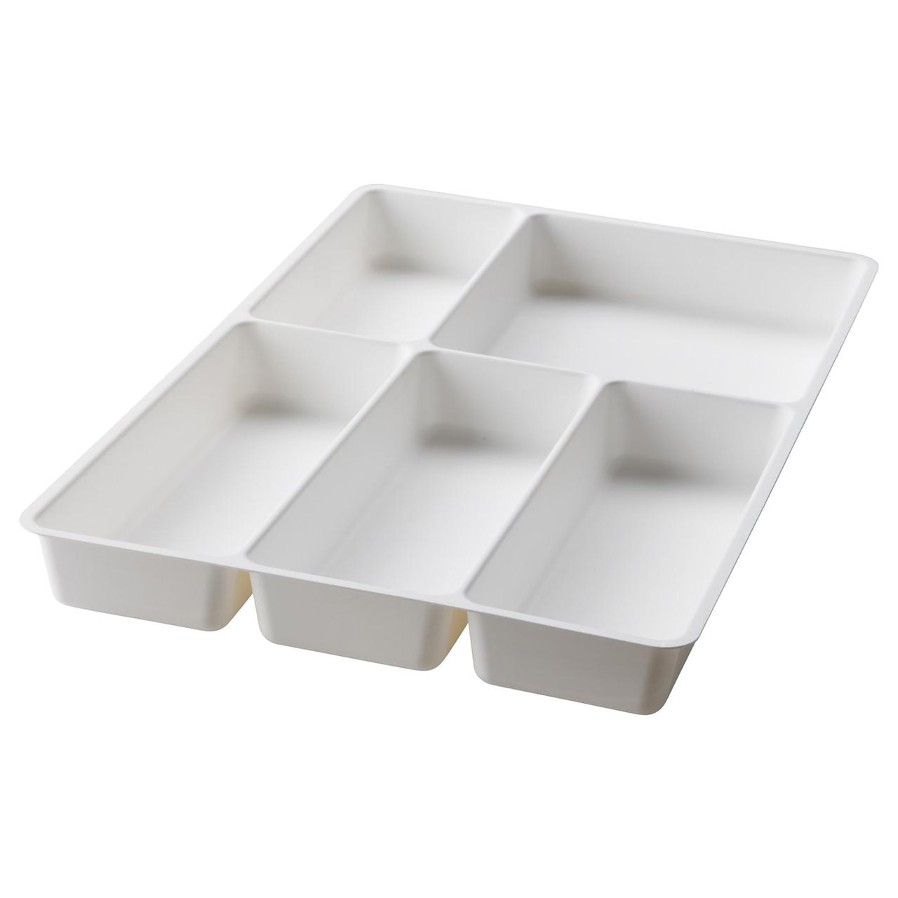 IKEA/ СТОДЬЯ Лоток для столовых приборов, белый31x50 см