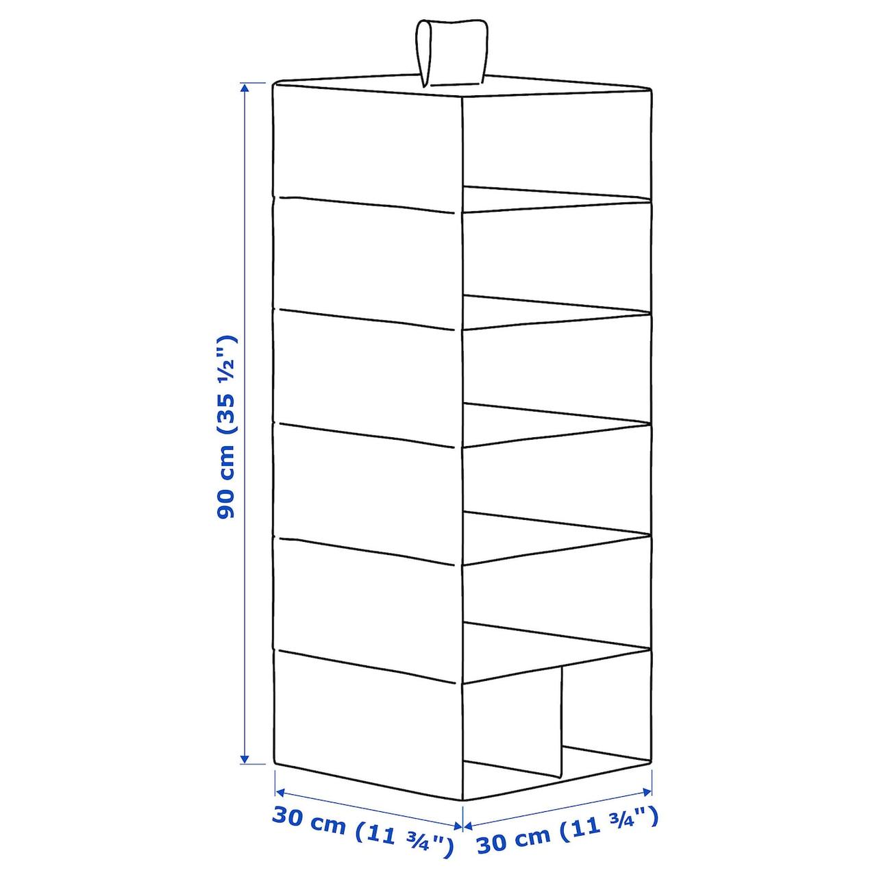 IKEA/ СТУК Модуль для хранения/7 отделений, белый/серый30x30x90 см - фото 6 - id-p131533915