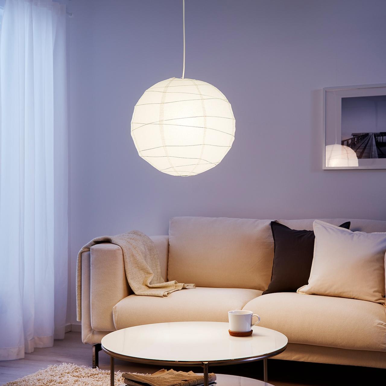 IKEA/ РЕГОЛИТ Абажур для подвесн светильника, белый45 см - фото 2 - id-p131536140