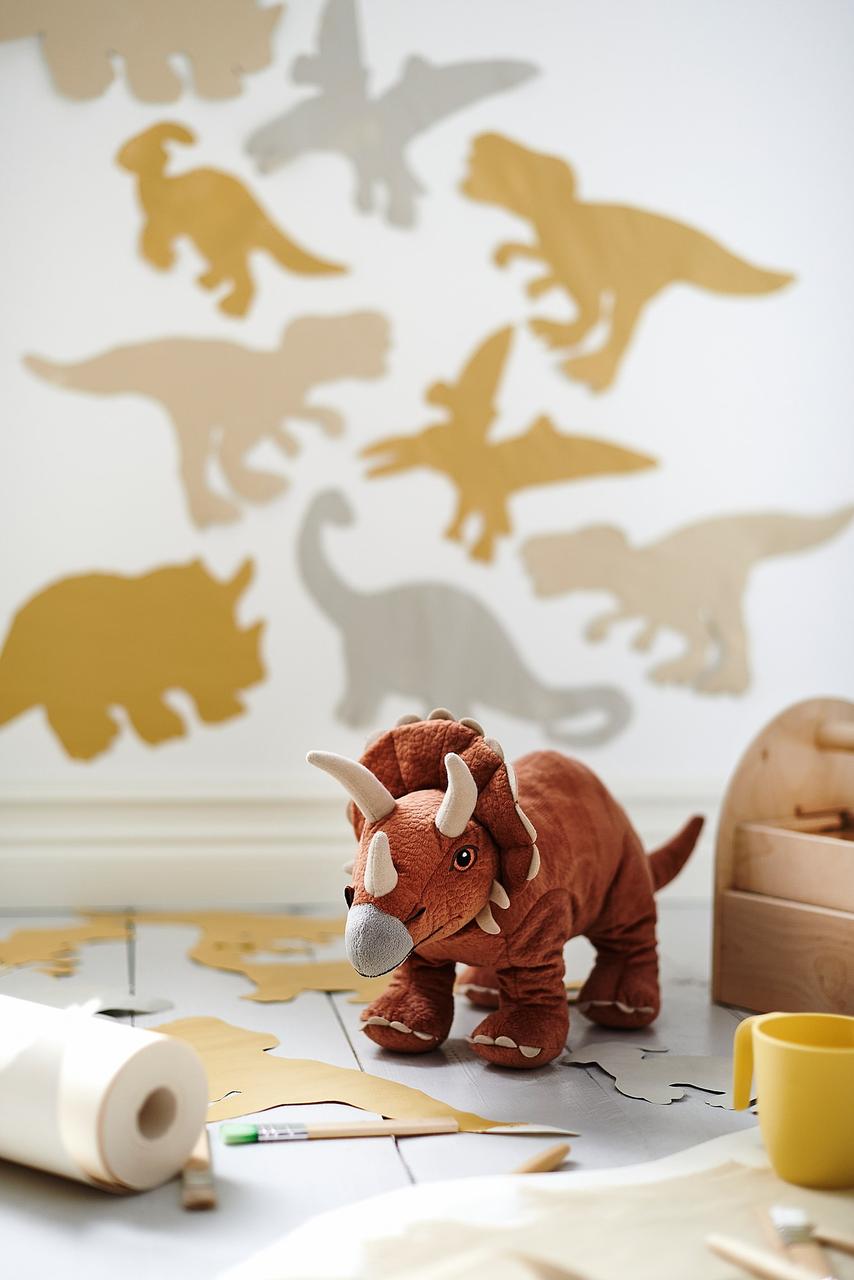 IKEA/ ЙЭТТЕЛИК Мягкая игрушка, динозавр, Трицератопс46 см - фото 5 - id-p131533998
