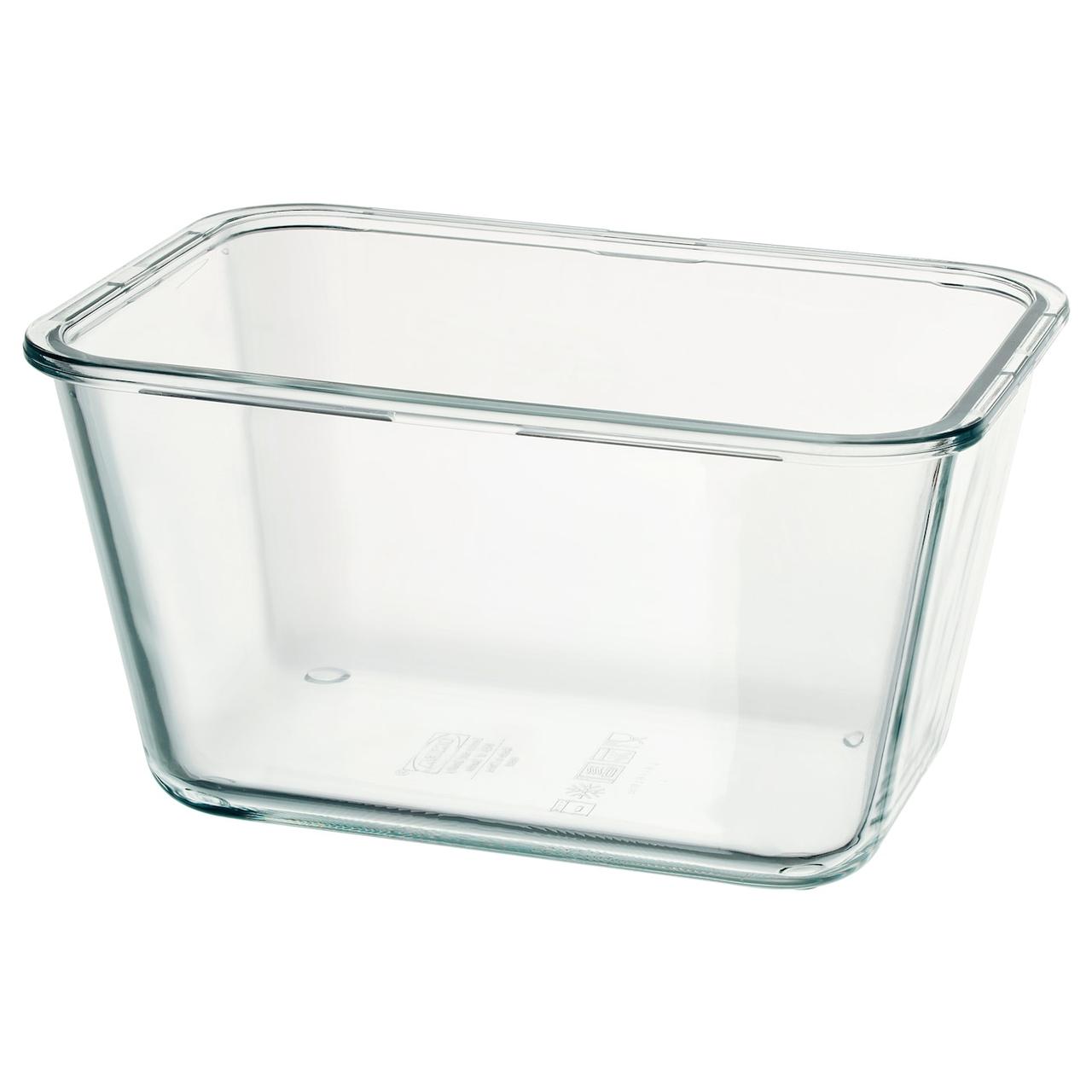 IKEA/ ИКЕА 365+ Контейнер для продуктов, прямоугольн формы, стекло1.8 л