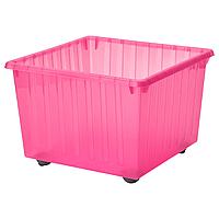 ВЕССЛА ящик на колесах, светло-розовый39x39 см