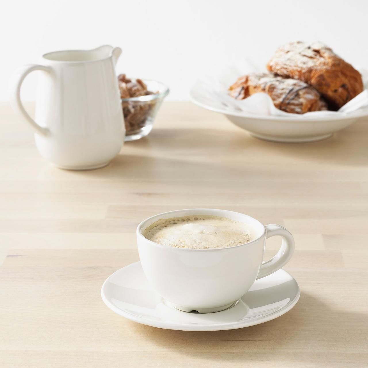 IKEA/ ВАРДАГЕН Чашка кофейная с блюдцем, белый с оттенком140 мл - фото 4 - id-p131534109