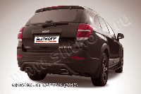 Защита заднего бампера d57 "скоба" черная Chevrolet CAPTIVA (2013)