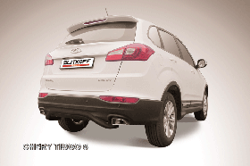 Защита заднего бампера d57 "скоба" черная Chery Tiggo 5