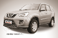 Защита переднего бампера d76 черная Chery Tiggo FL (2013)