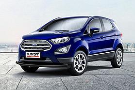 Защита переднего бампера d57 черная Ford EcoSport (2017)