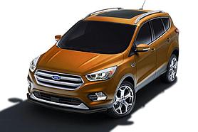 Защита переднего бампера d57 черная Ford Kuga (2016)