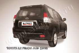 Уголки d76+d42 двойные черные Toyota Land Cruiser Prado (2010)