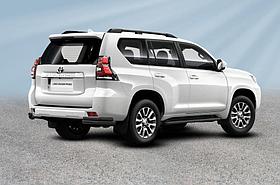 Уголки d76+d42 двойные черные Toyota Land Cruiser Prado (2017)