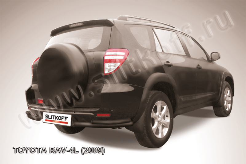 Уголки d57+d42 двойные черные Toyota RAV4 L (2009)