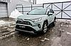 Защита переднего бампера d57+d42 двойная черная TOYOTA RAV4 (2019), фото 2