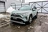 Защита переднего бампера d57+d42 двойная серебристая TOYOTA RAV4 (2019), фото 2