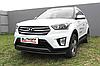 Защита переднего бампера d42 радиусная черная Hyundai CRETA 4WD 2016, фото 2