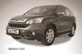 Защита переднего бампера d76 черная Honda CR-V (2009)
