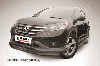 Защита переднего бампера d76+d57 двойная черная Honda CR-V (2012) 2L, фото 2